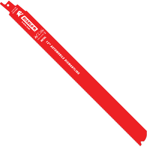 Reciprocating Blade for Auto Dismantling, Bi-Metal, 10-14 TPI, 12" L x 1" W R.M.G. Prévention
