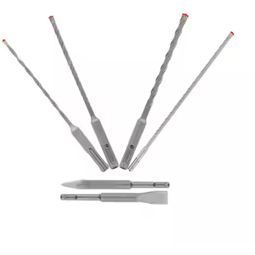Jeu de forets et burins pour marteau &agrave; t&ecirc;te enti&egrave;rement au carbure &agrave; 4 couteaux SDS-Plus Rebar Demon, 6 morceaux, Carbure R.M.G. Prévention