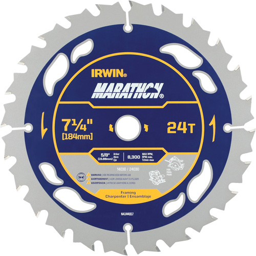 Marathon&reg; Circular Saw Blade, 7-1/4", 24 Teeth R.M.G. Prévention