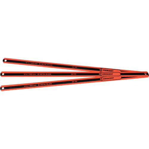Lames de rechange pour scie &agrave; m&eacute;taux, Bim&eacute;tal, 12" lo, 24 dents par pouce R.M.G. Prévention
