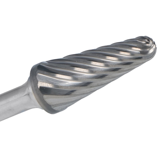 CLE-LINE 1852 Double Cut Included-Angle Burr, SL-3L6, 3/8" Dia., 1/4" Shank, 1-1/16" Depth of Cut R.M.G. Prévention