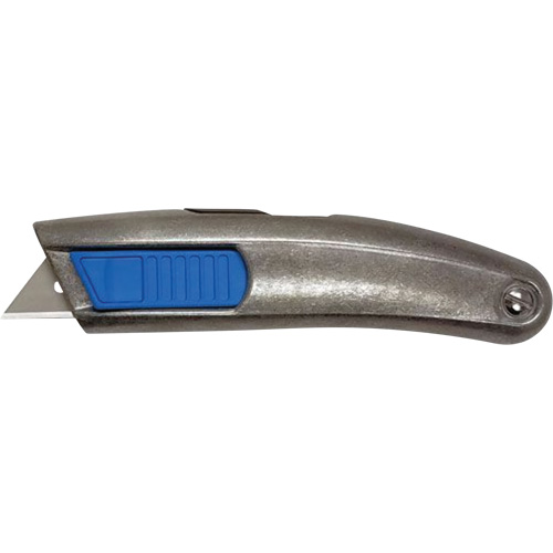Couteau r&eacute;tractable non peintur&eacute; SECUPRO MEGASAFE, 20 mm, Acier inoxydable, Robuste, Prise en Aluminium R.M.G. Prévention