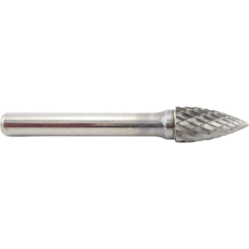 Tree Shape Pointed End Carbide Shipyard Bur, SG-3, 3/8" Dia., 1/4" Shank, 3/4" Depth of Cut R.M.G. Prévention