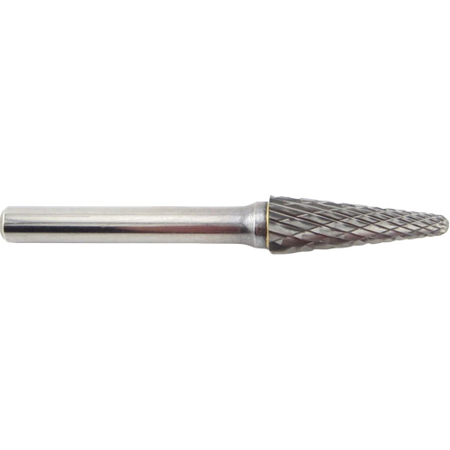 Taper Shape Carbide Shipyard Bur, 3/8" Dia., 1/4" Shank, 1-1/16" Depth of Cut R.M.G. Prévention