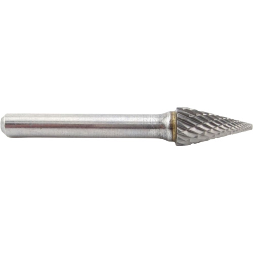 Cone Shape Carbide Shipyard Bur, SM-4, 3/8" Dia., 1/4" Shank, 5/8" Depth of Cut R.M.G. Prévention