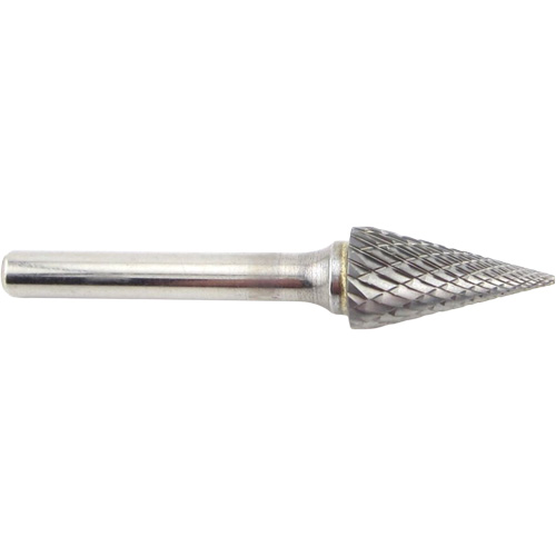 Cone Shape Carbide Shipyard Bur, SM-5, 1/2" Dia., 1/4" Shank, 7/8" Depth of Cut R.M.G. Prévention
