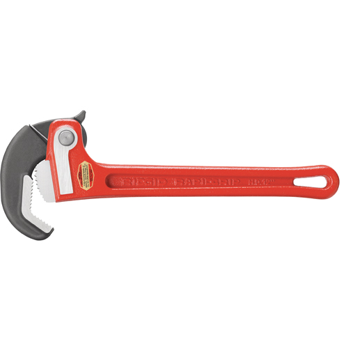 RapidGrip Pipe Wrench, 1" Jaw Capacity, 10" Long R.M.G. Prévention