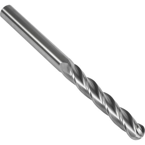 S147 30° Extra Long Ball Nose End Mill, 1/2" Dia., 6" L, 4 Flutes, 1/2" Shank, Carbide R.M.G. Prévention
