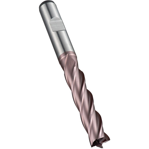 Square End Mill, 5 mm Dia., 68 mm L, 4 Flutes, 6 mm Shank, High Speed Cobalt R.M.G. Prévention