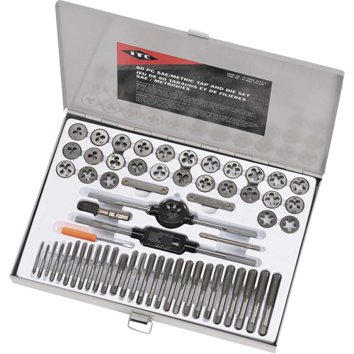ITD-60C SAE/Metric Alloy Tap & Die Set, 60 Pieces R.M.G. Prévention