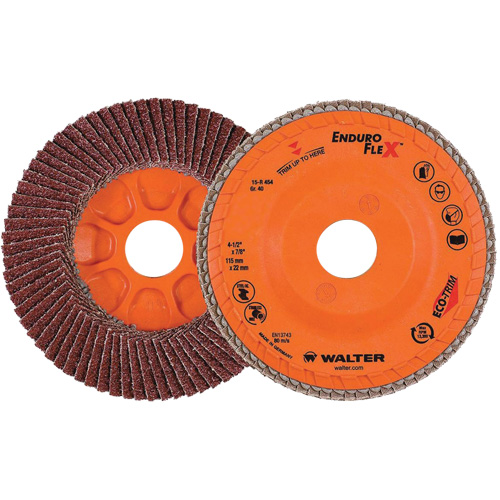 Enduro-Flex Flap Disc, 4-1/2" x 7/8", Type 27, 40 Grit, Zirconia Alumina R.M.G. Prévention