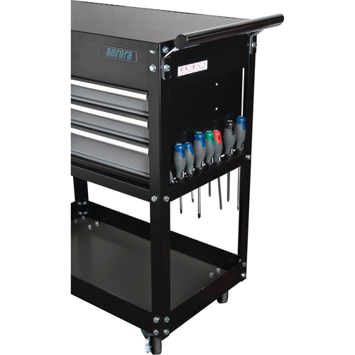 Utility Cart, 4 Drawers, 18" L x 33" W x 39" H, Black R.M.G. Prévention
