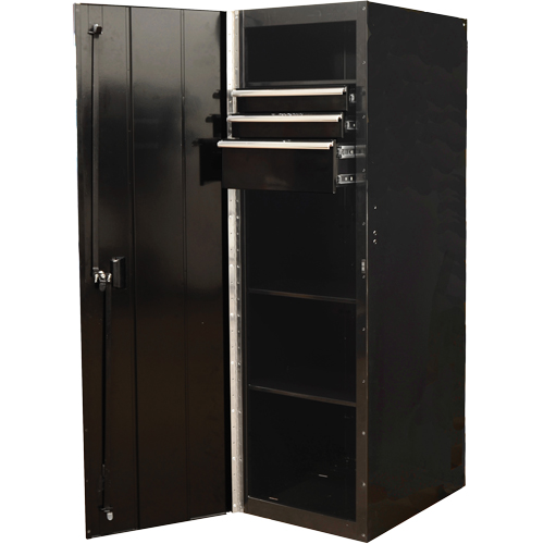 RX Series Side Cabinet, 3 Drawers, 19" W x 25" D x 61" H, Black R.M.G. Prévention