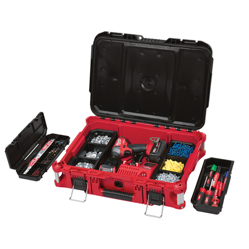 Packout Tool Box, 22" x 16" x 7", Black/Red R.M.G. Prévention