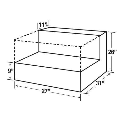 Steel Fuel Transfer Tank, Steel, 48 gal. Capacity, White R.M.G. Prévention
