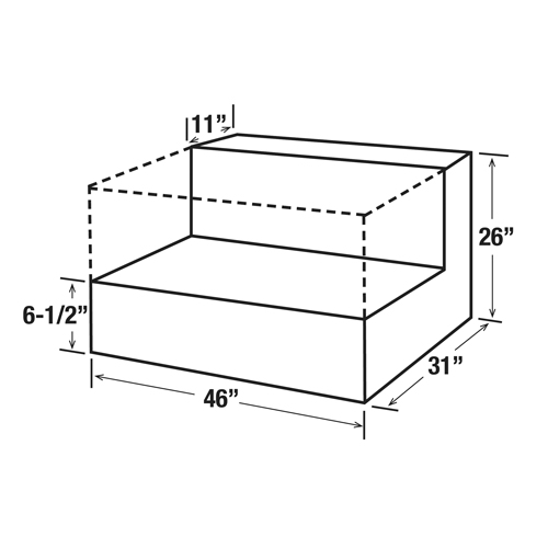 R&eacute;servoir de transfert pour carburant en acier, Acier, Capacit&eacute; 85 gal., Blanc R.M.G. Prévention