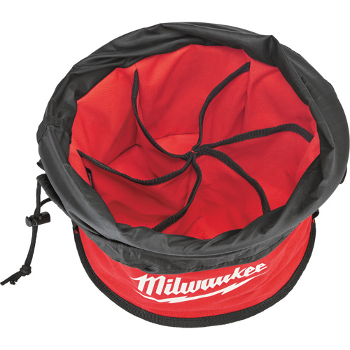 Sac range-tout style parachute, 11-4/5" lo x 11-4/5" la x 11" h, Nylon, Noir/Rouge R.M.G. Prévention