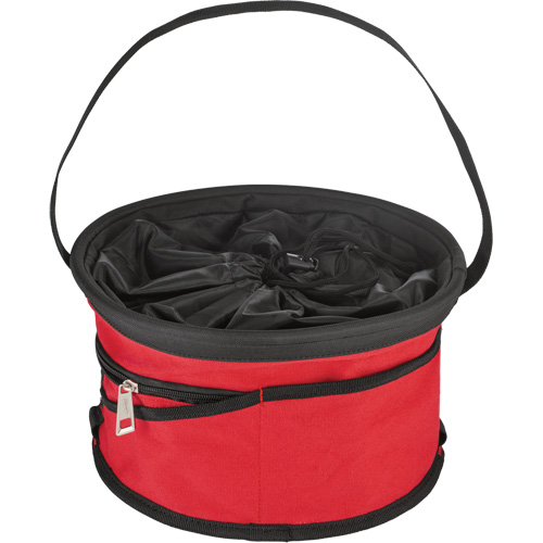 Sac range-tout style parachute, 11-4/5" lo x 11-4/5" la x 11" h, Nylon, Noir/Rouge R.M.G. Prévention