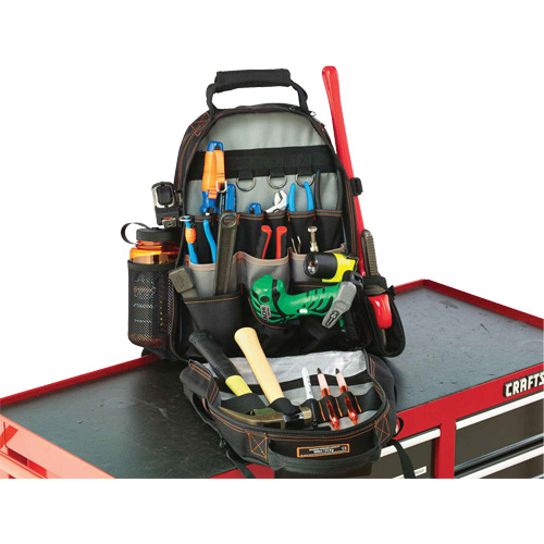 Arsenal&reg; 5843 Tool Backpack, 13-1/2" L x 8-1/2" W, Black, Polyester R.M.G. Prévention