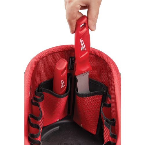 Sac ovale utilitaire, Nylon balistique, 24 pochettes, Noir/Rouge R.M.G. Prévention