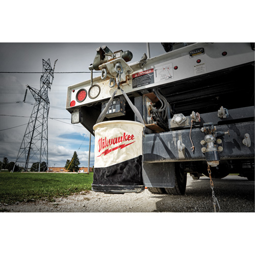Utility Bucket, 11-4/5" L x 11-4/5" W x 14-3/5" H, Canvas, Beige/Black R.M.G. Prévention