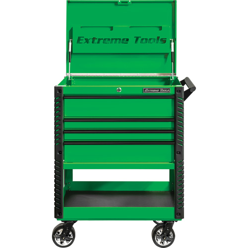 EX Deluxe Series Tool Cart, 4 Drawers, 22-7/8" L x 33" W x 44-1/4" H, Green R.M.G. Prévention