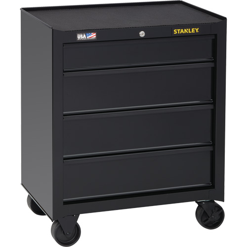 100 Series Rolling Tool Chest, 4 Drawers, 26-1/2" W x 18" D x 32" H, Black R.M.G. Prévention