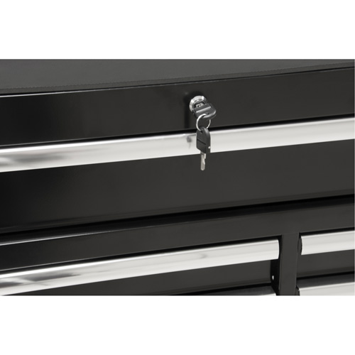 Industrial Tool Cart, 11 Drawers, 41" W x 18-3/4" D x 39-1/3" H, Black R.M.G. Prévention