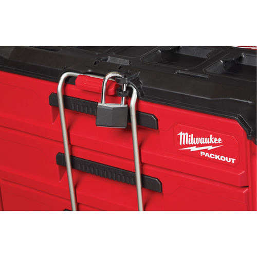 Boîte &agrave; outils avec 3 tiroirs Packout, 16-1/3" x 14-1/3" x 22-1/5", Noir/Rouge R.M.G. Prévention