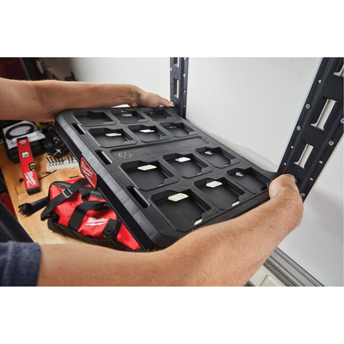 E-Track vertical pour tablettes de rayonnage Packout R.M.G. Prévention