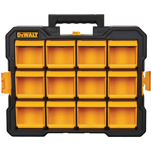 Organisateur Flip-Bin, 3-7/8" la x 17-3/4" p x 13-7/8" h, Noir/Jaune R.M.G. Prévention