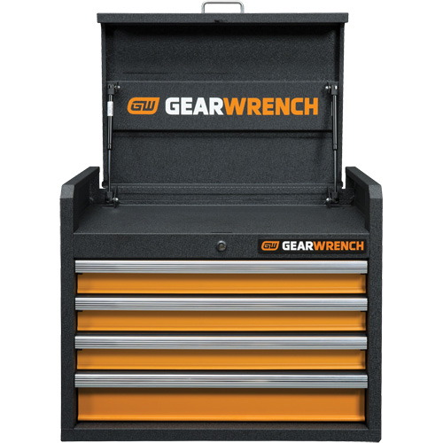 GSX Series Tool Chest, 26" W, 4 Drawers, Black/Orange R.M.G. Prévention