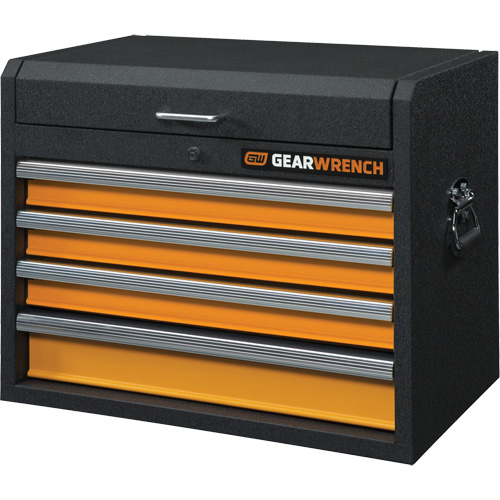 GSX Series Tool Chest, 26" W, 4 Drawers, Black/Orange R.M.G. Prévention