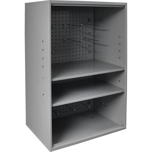 Armoire d'entreposage de produits abrasifs avec panneau perfor&eacute;, Acier, 19-7/8" x 14-1/4" x 32-3/4", Gris R.M.G. Prévention