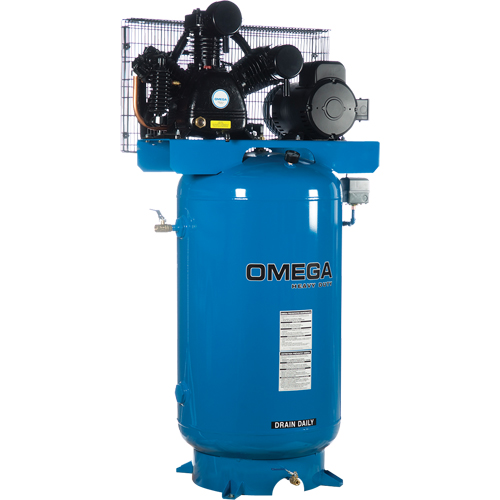 Industrial Series Air Compressors - Horizontal Compressor - Two Stages, 66.6 Gal. (80 US Gal) R.M.G. Prévention