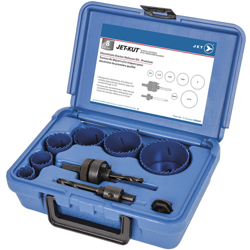 Coffret de scies-cloches haut de gamme pour &eacute;lectriciens, 8 morcea R.M.G. Prévention