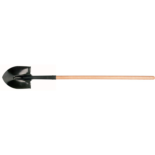Round Point Shovel, Tempered Steel Blade, Hardwood, Straight Handle R.M.G. Prévention