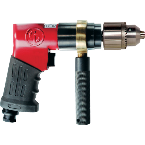 Reversible Drills, 24 CFM, 1/4" NPTF, 90 dBA, 13" Chuck, Keyed R.M.G. Prévention