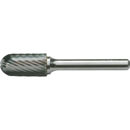 CLEVELAND Solid Carbide Burrs - Cylinder Shape with Ball Nose, SC-41, 3/32" Dia., 7/16" Depth of Cut R.M.G. Prévention