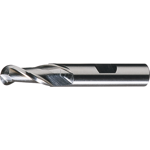 Centre Cutting Ball Nose Single End Finishers, 1/2" Dia., 2 Flutes, Cobalt R.M.G. Prévention