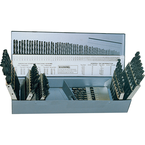 Drill Sets, 115 Pieces, High Speed Steel R.M.G. Prévention