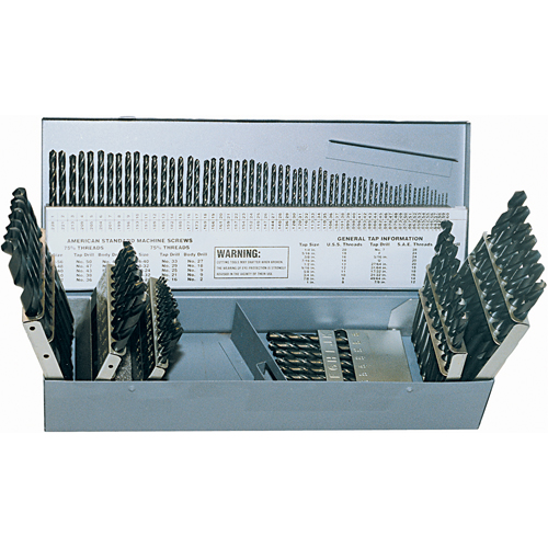 Drill Sets, 115 Pieces, High Speed Steel R.M.G. Prévention