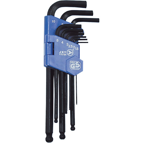 JBHK-9M Ball Nose Hex Key Set, 9 Pcs., Metric R.M.G. Prévention