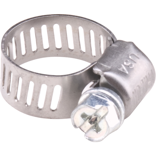 Colliers de serrage pour tuyaux - Collier de serrage en acier inoxydable & vis zingu&eacute;e, Dia. min 0.563, Dia. max 1-1/4" R.M.G. Prévention