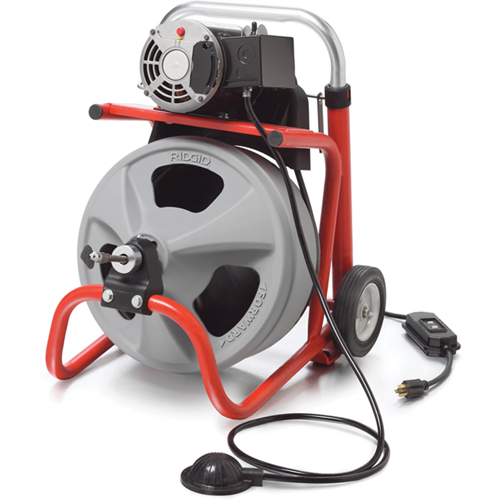 K-400 Drain Cleaning Machine with C-31 IW Cable, Electric, 3/8" R.M.G. Prévention