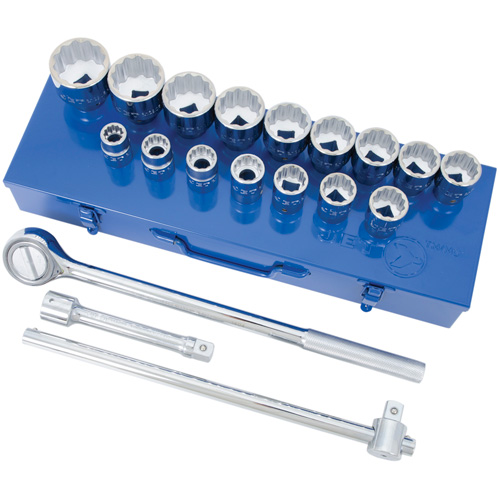 SW7521 12-Point SAE Socket & Socket Wrench Set, 21 Pcs, 3/4" Drive Size R.M.G. Prévention