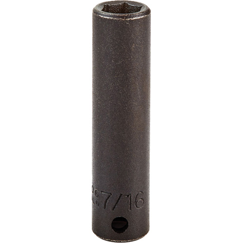 Socket, Impact, 7/16", 3/8" Drive, 6 Points, Deep R.M.G. Prévention