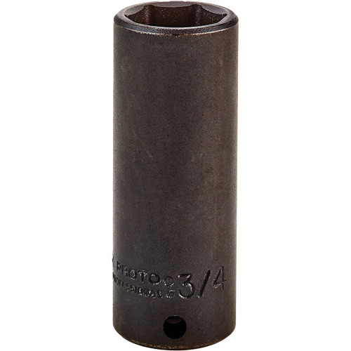 Socket, Impact, 3/4", 3/8" Drive, 6 Points, Deep R.M.G. Prévention