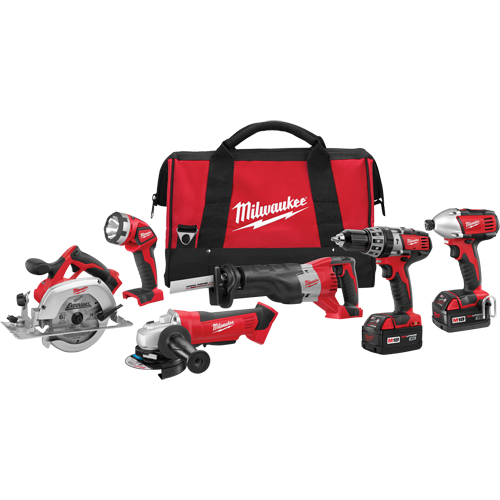 Trousse combin&eacute;e &agrave; 6 outils sans fil M18, Lithium-ion, 18 V R.M.G. Prévention