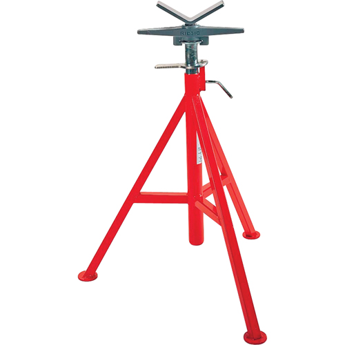 V Head High Pipe Stand #VJ-99, 71-132 cm Height Adjustment, 12" Max. Pipe Capacity, 2500 lbs. Max. Weight Capacity R.M.G. Prévention